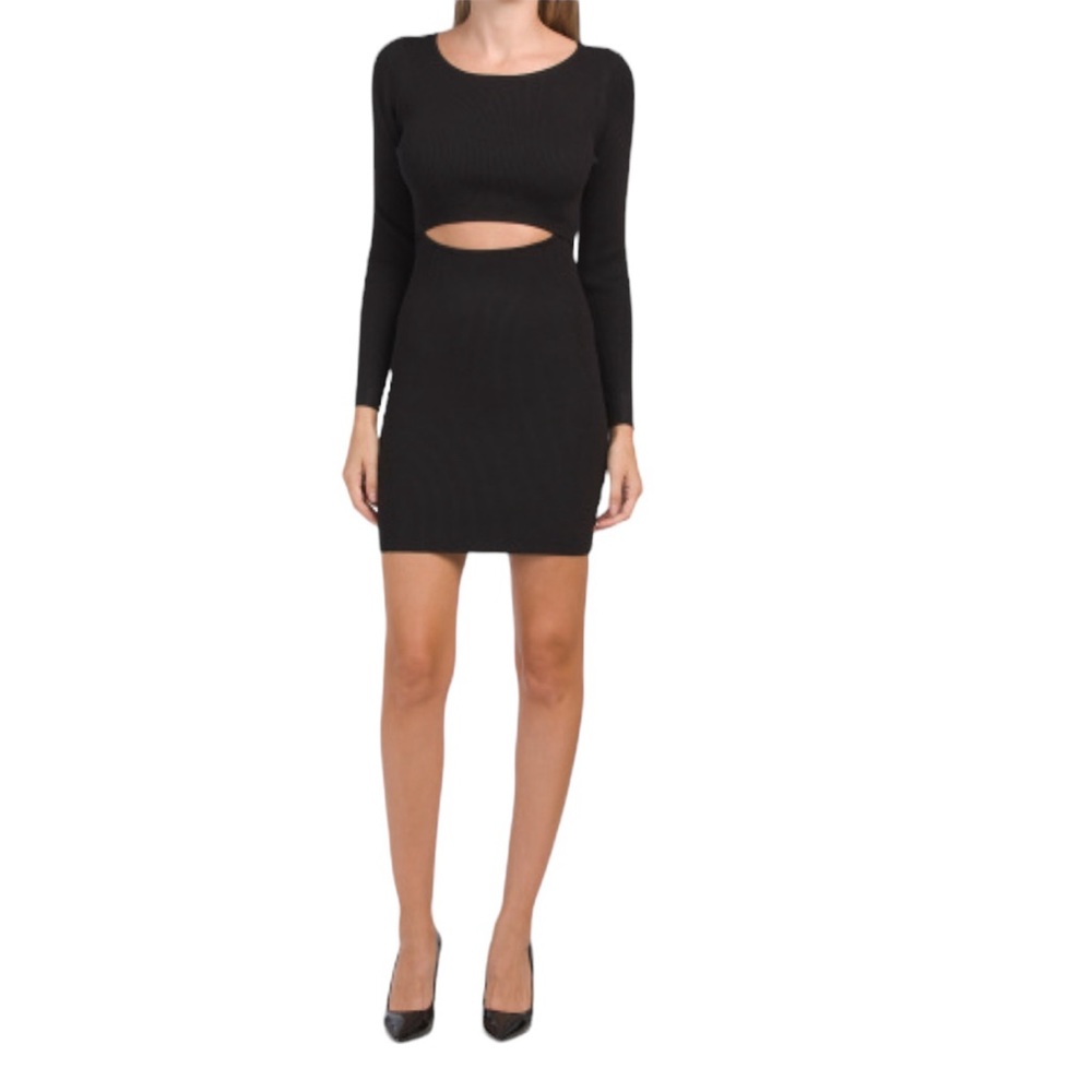 House of Harlow 1960 Compression Rib Knit Cutout Dress Sz Small